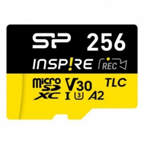 Silicon Power Inspire, 256 Go, MicroSDXC, Classe 10, UHS-I, 170 Mos, 150 Mos
