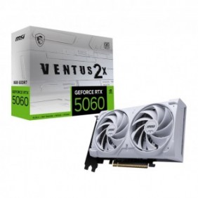 MSI GeForce RTX 5060 8G VENTUS 2X OC WHITE, GeForce RTX 5060, 8 Go, GDDR7, 128 bit, 7680 x 4320 pixels, PCI Express x16 5.0