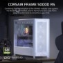 Corsair FRAME 5000D RS, Midi Tower, PC, Blanc, ATX, EATX, micro ATX, Mini-ITX, Plastique, Acier, Verre trempé, Jouer