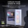 Corsair FRAME 5000D RS ARGB, Midi Tower, PC, Blanc, ATX, EATX, micro ATX, Mini-ITX, Plastique, Acier, Verre trempé, Jouer