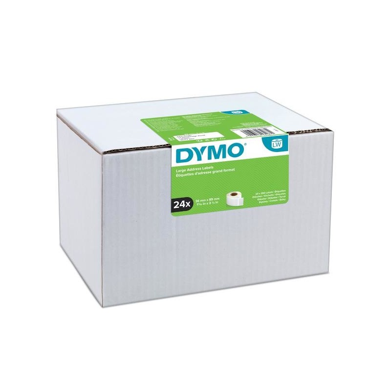 Dymo LW - Étiquettes d'adresse grand format - 36 x 89 mm - S0722390, Blanc, Imprimante d'étiquette adhésive, Papier, Permanent, Rectangle, LabelWriter