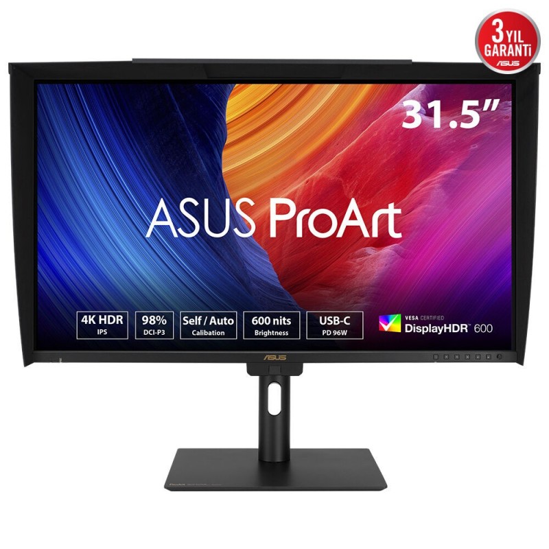 ASUS ProArt PA32UCE, 80 cm 31.5", 3840 x 2160 pixels, 4K Ultra HD, LED, 5 ms, Noir