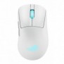 ASUS ROG Keris II Origin WHT, Droitier, Optique, RF Wireless + Bluetooth + USB Type-A, 42000 DPI, Blanc