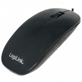 LogiLink ID0063, Ambidextre, Optique, USB Type-A, 1000 DPI, Noir