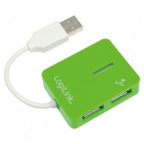 LogiLink USB 2.0 4-Port Hub, 480 Mbits, Vert, Windows 98SEME200XPVista20037, 450 g