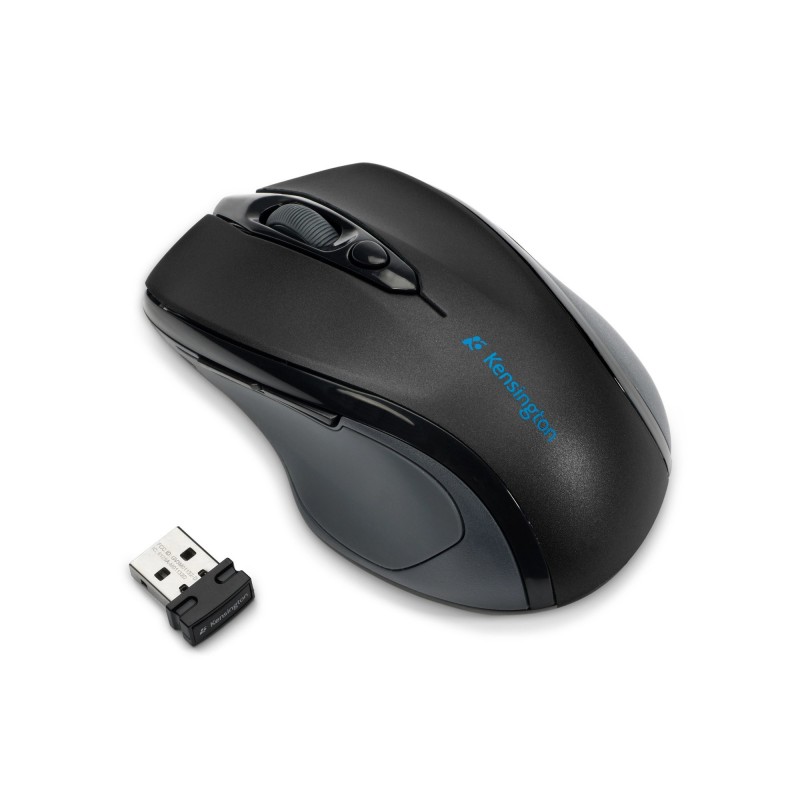 Kensington Souris sans fil de taille moyenne Pro Fit, Droitier, Optique, RF sans fil, 1600 DPI, Noir