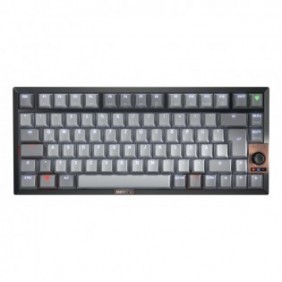 Cherry KW 300 MX, Avec fil &sans fil, USB + Bluetooth, Clavier mécanique, QWERTZ, LED, Noir, Cuivre, Gris