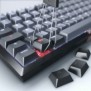 Cherry KW 300 MX, Avec fil &sans fil, USB + Bluetooth, Clavier mécanique, QWERTZ, LED, Noir, Cuivre, Gris
