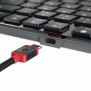 Cherry KW X ULP 2.0 MINI, Avec fil &sans fil, USB + RF Wireless + Bluetooth, Clavier mécanique, QWERTZ, LED, Noir