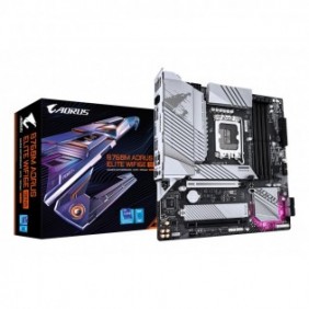 Gigabyte B760M AORUS ELITE WIFI6E GEN5 Carte Mère – Compatible avec les processeurs Intel Core 14e génération, VRM numérique 12+1+1 phases, jusqu’à 5600 MHz DDR5, 2 x M.2 PCIe 4.0, Wi-Fi 6E, LAN 2.5 GbE, USB 3.2 Gen 2x2, Intel, LGA 1700, Intel®