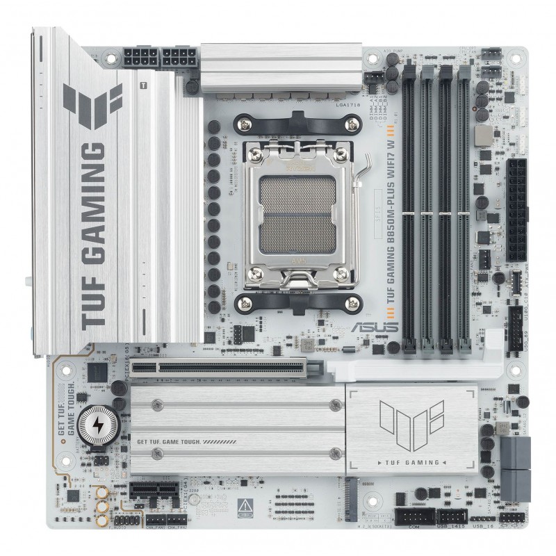 ASUS TUF GAMING B850M-PLUS WIFI7 W, AMD, Emplacement AM5, AMD Ryzen 7000 Series, AMD Ryzen 8000 Series, AMD Ryzen 9000 Series, Emplacement AM5, DDR5-SDRAM, 256 Go