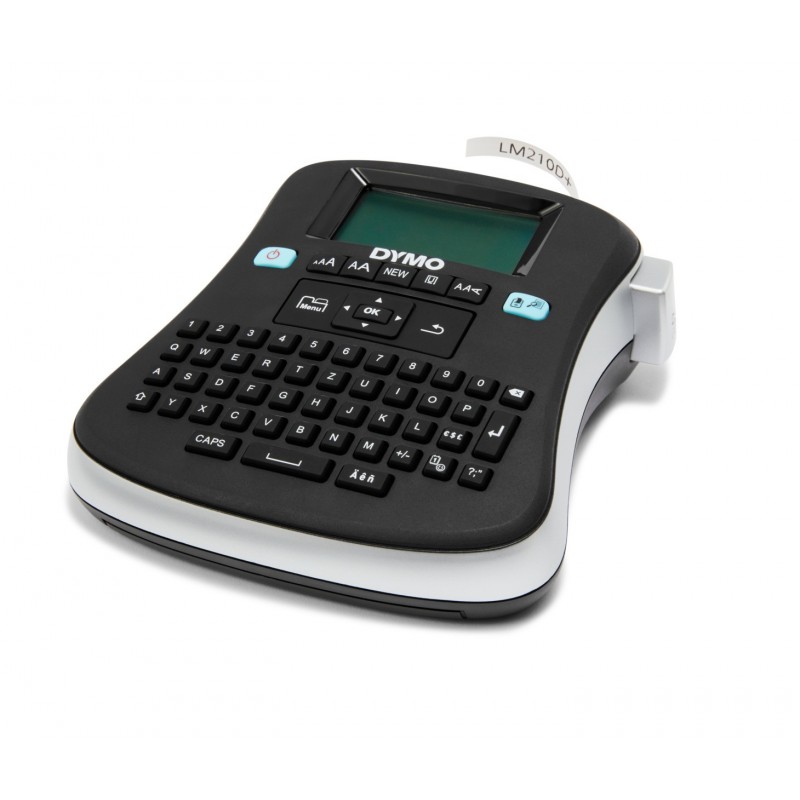 Dymo LabelManager ™ 210D QWERTZ Kitcase, QWERTZ, Transfert thermique, 180 x 180 DPI, 12 mmsec, Noir, Gris