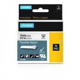 Dymo Nylon Flexible IND, Noir sur blanc, Multicolore, Nylon, -10 - 80 C, UL 969, DYMO