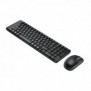 Logitech MK220, Mini, Sans fil, RF sans fil, QWERTY, Noir, Souris incluse