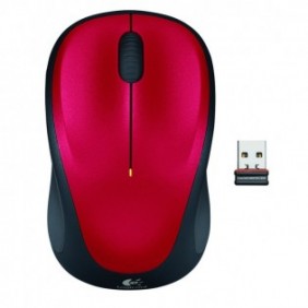 Logitech 910-002496, Ambidextre, Optique, RF sans fil, Rouge