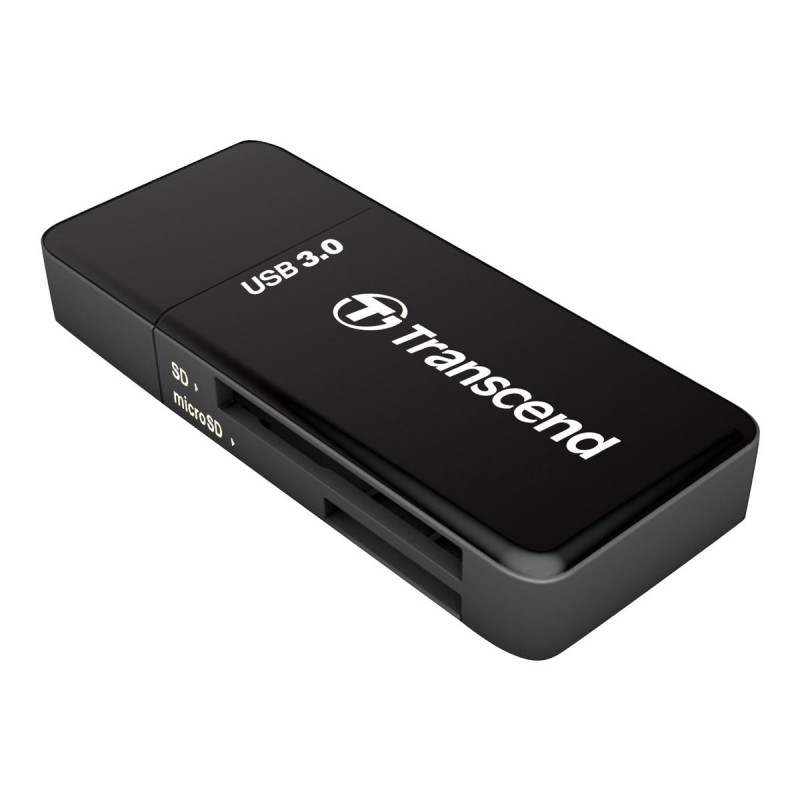 Transcend RDF5, MicroSDHC, MicroSDXC, SDHC, SDXC, Noir, CEFCCBSMIKCRCMEAC, USB 3.2 Gen 1 3.1 Gen 1 Type-A, 5 V, 24 mm