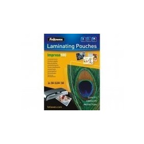 Fellowes Pochettes brillantes A5 100 microns - Paquet de 100 - Transparent - Plastique - A5 - 156 mm - 1 mm - 216 mm