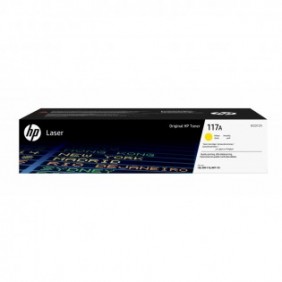 HP Cartouche de toner laser authentique 117A, jaune, 700 pages, 0 pages, Jaune, 1 pièce