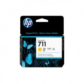 HP 711 cartouche d'encre DesignJet jaune, 29 ml, HP DesignJet T120, T520, Jaune, CZ132A, Chine, Malaisie, Singapour, 114 mm, 126 mm