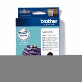 Brother LC123BK - Cartouche d'encre originale – Noir, Noir, 1 pièce, 600 pages, Paquet unique