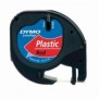 Dymo S0721630, Noir sur rouge, Polyester, Belgique, DYMO, LetraTag 100T, LetraTag 100H, 1,2 cm