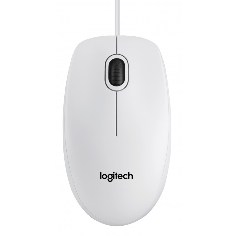 Logitech B100 Optical Usb Mouse f Bus, Ambidextre, Optique, USB Type-A, 800 DPI, Blanc