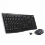 Logitech MK270, Taille réelle 100 %, Sans fil, RF sans fil, QWERTY, Noir, Souris incluse
