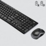 Logitech MK270, Taille réelle 100 %, Sans fil, RF sans fil, QWERTY, Noir, Souris incluse