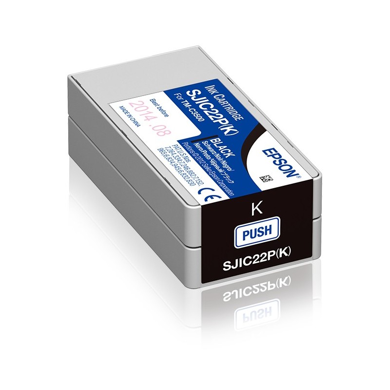 Epson SJIC22P: Ink cartridge for ColorWorks C3500 , Noir, Encre à pigments, 1 pièce
