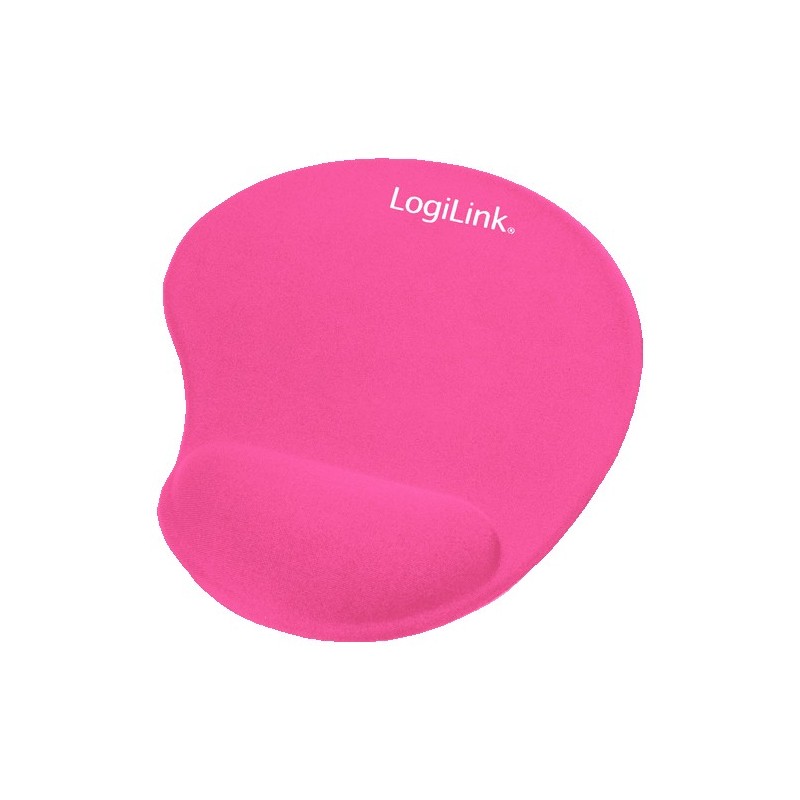 LogiLink ID0027P, Rose, Monochromatique, mousse, Gel, Caoutchouc, Repose-poignets
