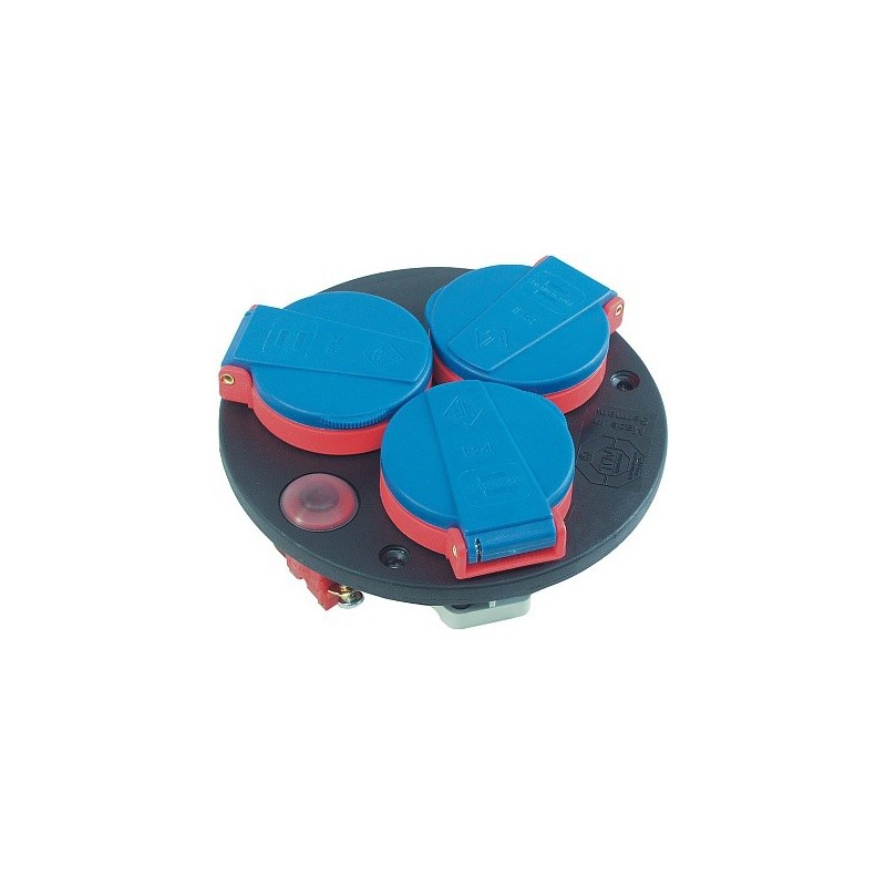 Brennenstuhl 1081090, Noir, Bleu, Rouge, 3 sortie CA, 230 V, 16 A