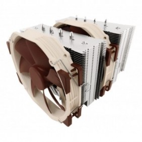 Noctua NH-D15, Refroidisseur, 14 cm, 300 trmin, 1500 trmin, 140,2 m³h, Beige, Marron, Acier