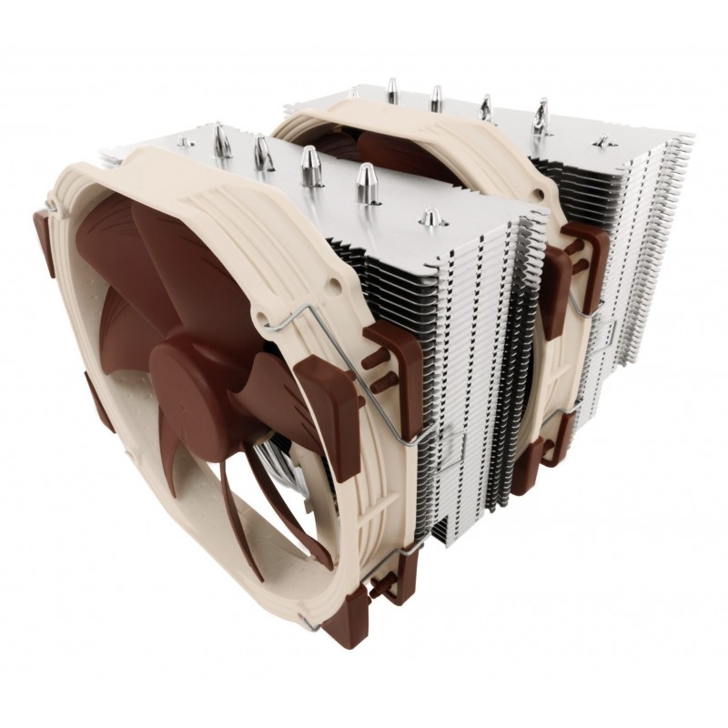 Noctua NH-D15, Refroidisseur, 14 cm, 300 trmin, 1500 trmin, 140,2 m³h, Beige, Marron, Acier