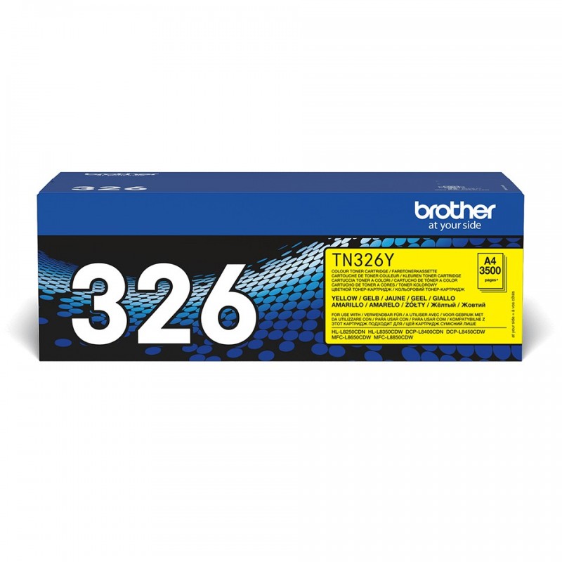 Brother TN-326Y - Cartouche de toner originale – Jaune, 3500 pages, Jaune, 1 pièce