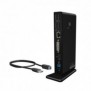 ICY BOX IB-DK2241AC, Avec fil, USB 3.2 Gen 1 3.1 Gen 1 Type-A, 3,5 mm, 10,100,1000 Mbits, Noir, 5 Gbits
