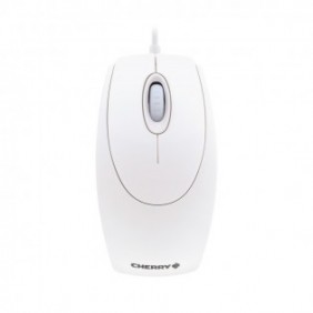 Cherry WHEELMOUSE OPTICAL Souris filaire, gris clair, PS2USB, Ambidextre, Optique, USB Type-A, 1000 DPI, Blanc