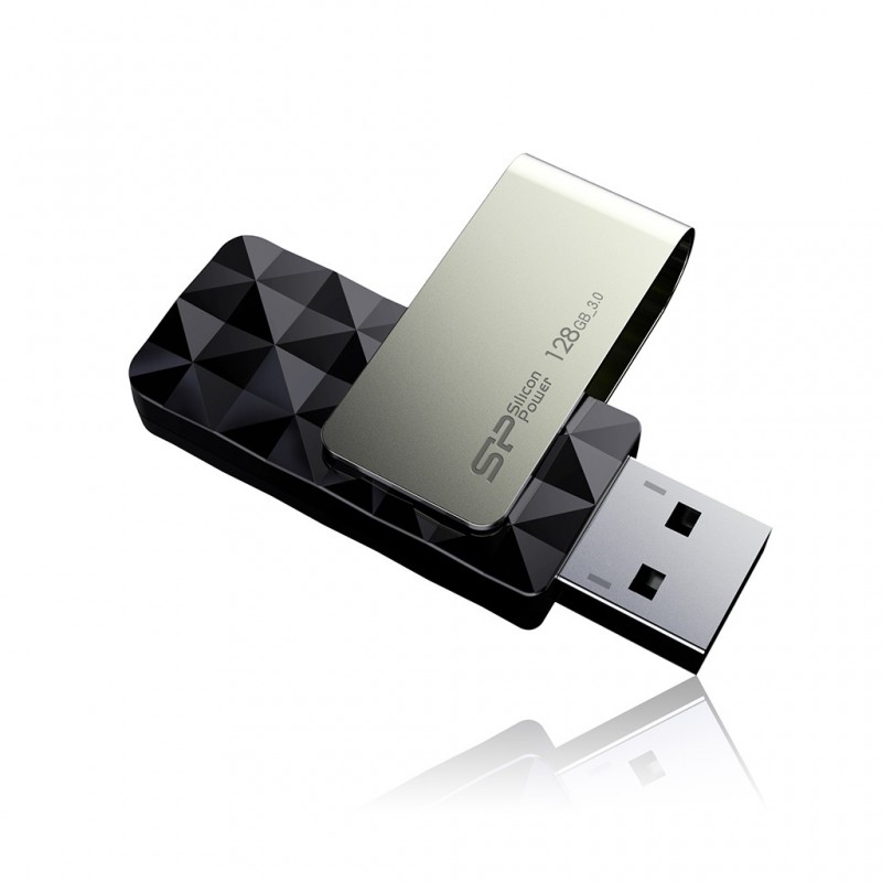 Silicon Power Blaze B30 128GB, 128 Go, USB Type-A, 3.2 Gen 1 3.1 Gen 1, Pivotant, 14,8 g, Noir