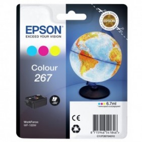 Epson Globe Monobloc 267 - encre DURABrite Ultra 3 couleurs, Cyan, Magenta, Jaune, Encre à pigments, 6,7 ml, 1 pièce, 200 pages