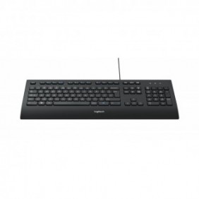 Logitech K280E Pro f Business, Taille réelle 100 %, Avec fil, USB, QWERTY, Noir