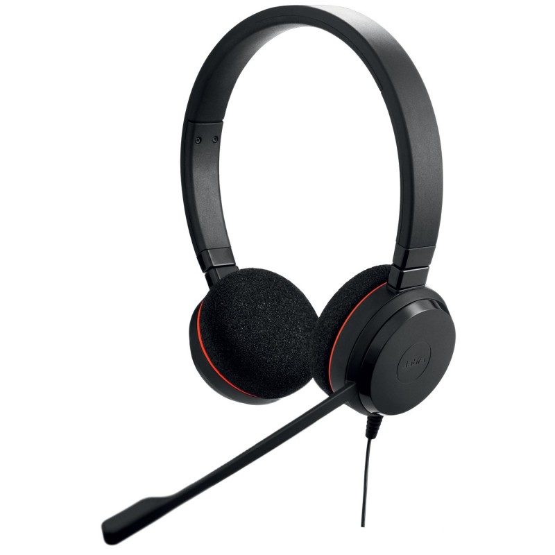 Jabra Evolve 20, Avec fil, BureauCentre d'appels, 150 - 7000 Hz, 171 g, Casque, Noir