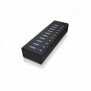 ICY BOX IB-AC6110, USB 3.2 Gen 1 3.1 Gen 1 Type-B, USB 3.2 Gen 1 3.1 Gen 1 Type-A, 5000 Mbits, Noir, Aluminium, Chine