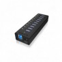 ICY BOX IB-AC6110, USB 3.2 Gen 1 3.1 Gen 1 Type-B, USB 3.2 Gen 1 3.1 Gen 1 Type-A, 5000 Mbits, Noir, Aluminium, Chine