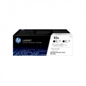 HP Pack de 2 toners LaserJet 83A noir authentiques, 3000 pages, Noir, 2 pièce