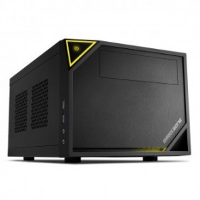 Sharkoon SHARK ZONE C10, PC, Noir, Jaune, Mini-ITX, Métal, Gaming, 15 cm