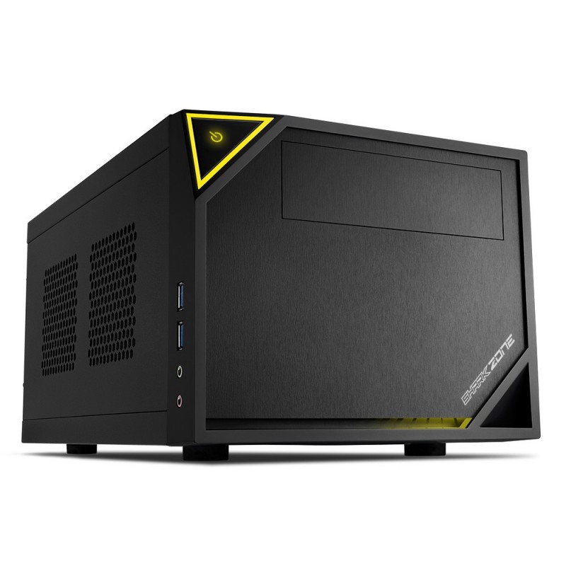 Sharkoon SHARK ZONE C10, PC, Noir, Jaune, Mini-ITX, Métal, Gaming, 15 cm