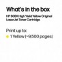 HP 508X toner LaserJet Jaune grande capacité authentique, 9500 pages, Jaune, 1 pièce