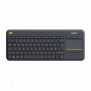 Logitech K400 Plus, Sans fil, RF sans fil, QWERTZ, Noir