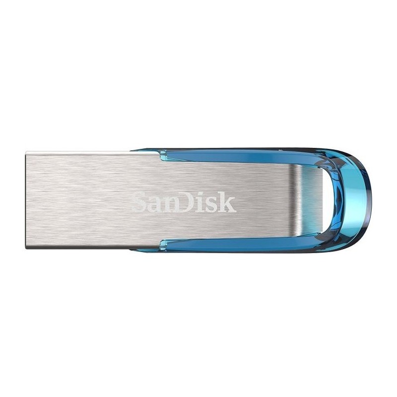 SanDisk Ultra Flair, 32 Go, USB Type-A, 3.2 Gen 1 3.1 Gen 1, 150 Mos, Sans capuchon, Bleu, Argent