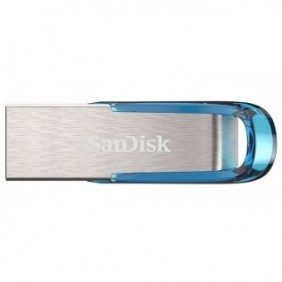 SanDisk Ultra Flair, 64 Go, USB Type-A, 3.2 Gen 1 3.1 Gen 1, 150 Mos, Sans capuchon, Bleu, Argent