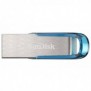 SanDisk Ultra Flair, 64 Go, USB Type-A, 3.2 Gen 1 3.1 Gen 1, 150 Mos, Sans capuchon, Bleu, Argent